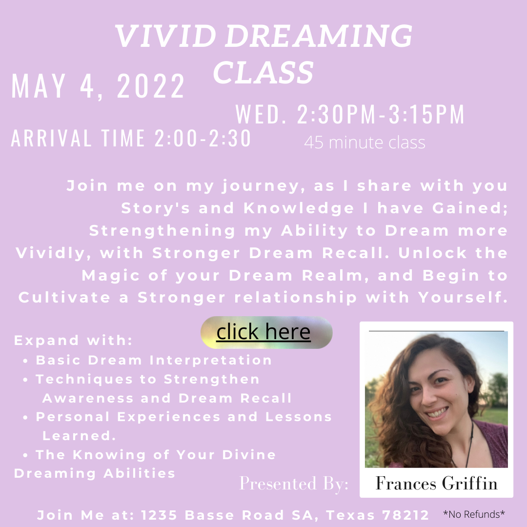 Vivid Dreaming Class -Expand with Your Dreaming Practice - For the Love of Natural Living, LLC 