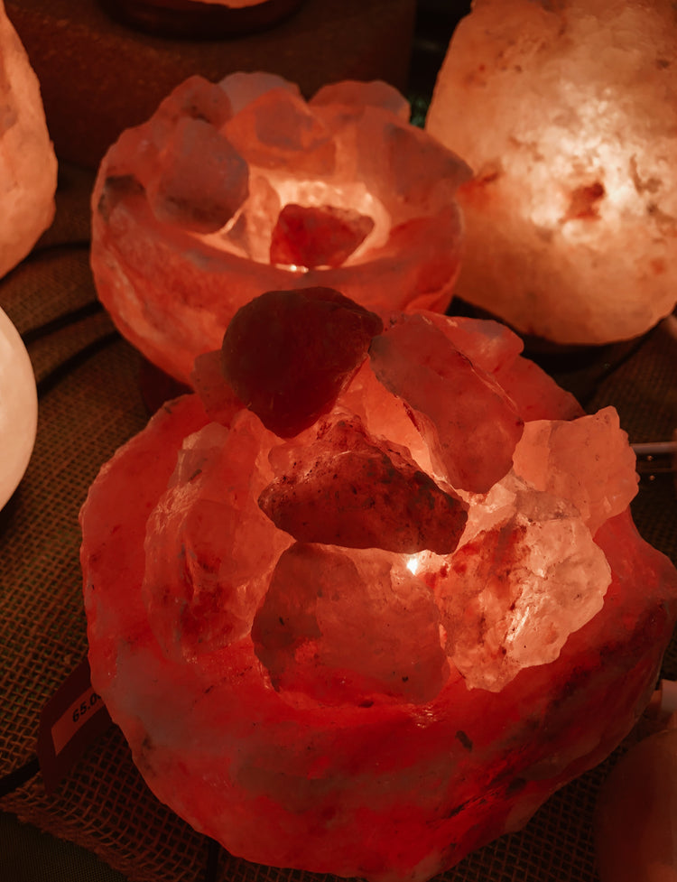 Himalayan Salt Lamps, Candle Holders and Nightlights