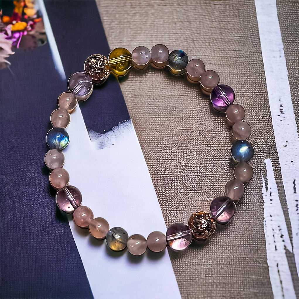 “Love and Ametrine” Gemstone Bracelet - For the Love of Natural Living, LLC 