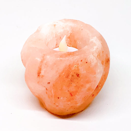 Himalayan Salt Flame Candle Holder - For the Love of Natural Living, LLC 