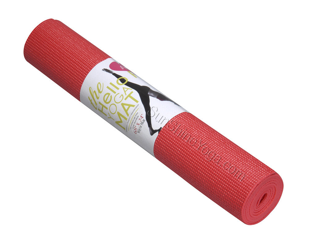 The Hello Fit standard Yoga Mat (68" X 24" X 1/8") - For the Love of Natural Living, LLC 