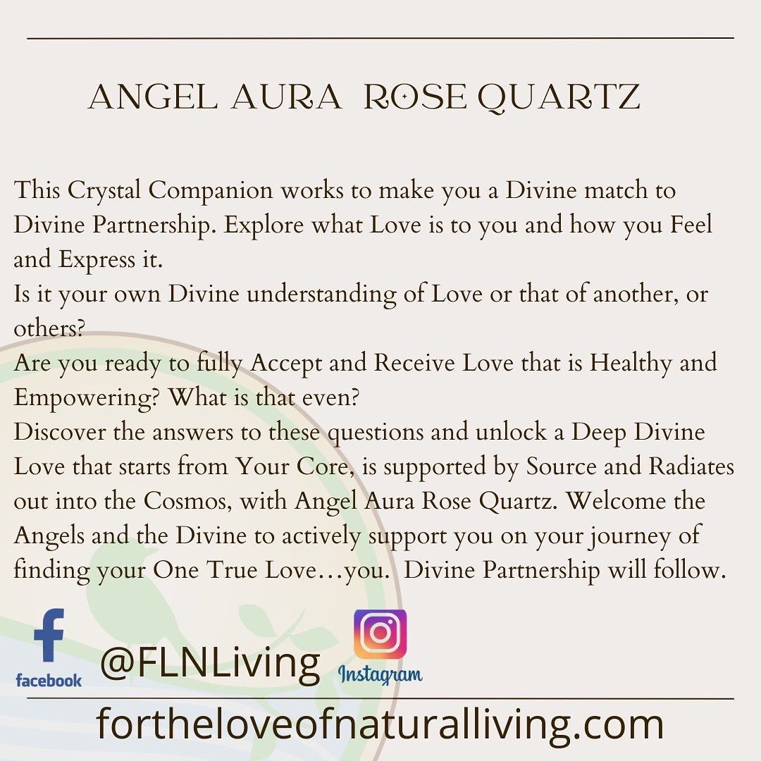 Angel Aura Rose Quartz Pendant - For the Love of Natural Living, LLC 